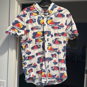 J Crew Sailboat Short Sleeve Button Down